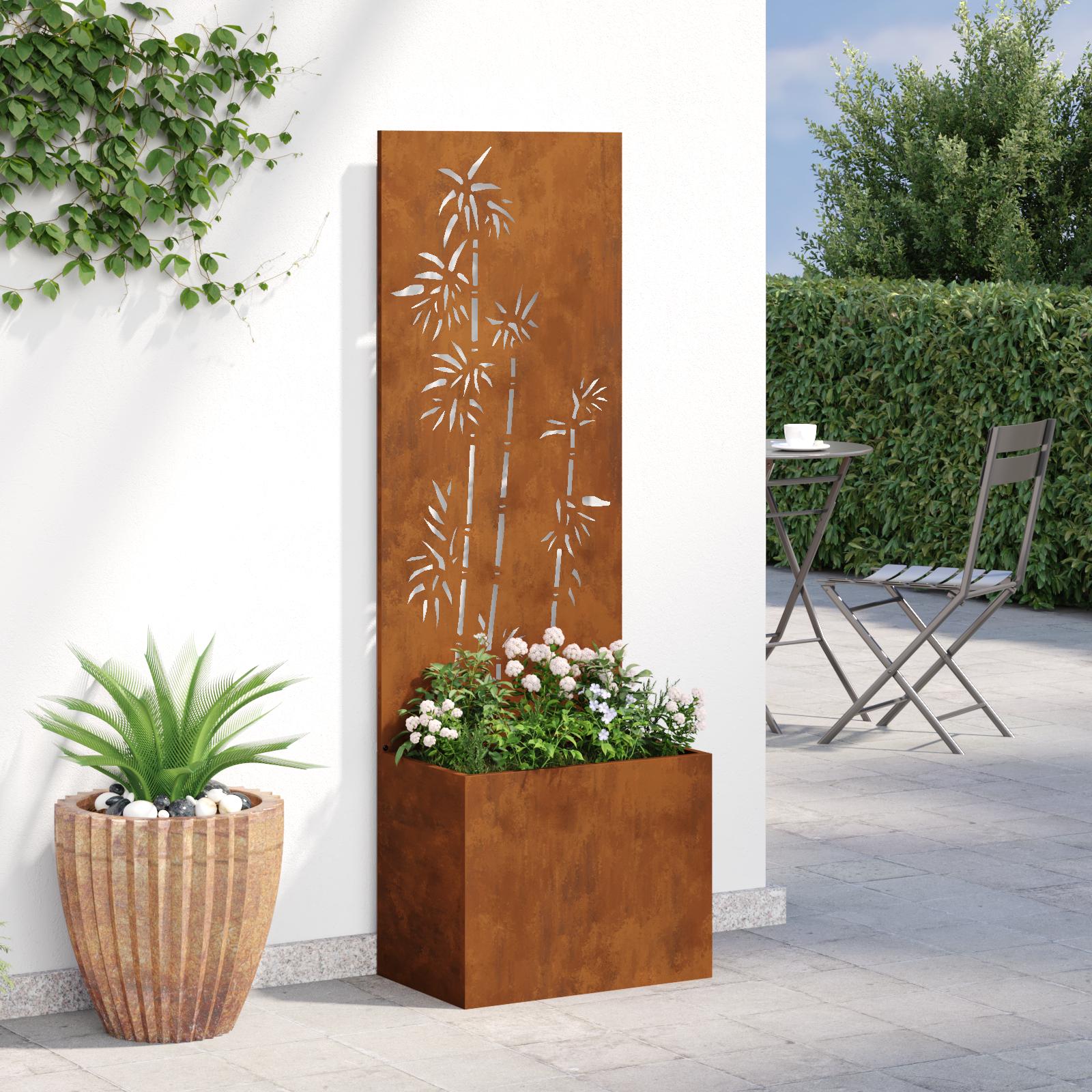 Have privatliv skærm Rusten 50 x 140 cm Forvitret stål