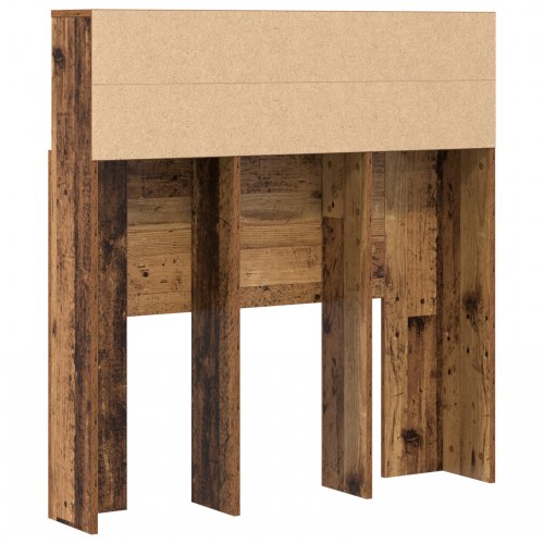 Sengegavl med hylder - gammelt træ, 100 x 19 x 103,5 cm