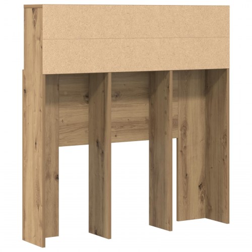 Sengegavl med hylder i artisan egetræ - 100 x 19 x 103,5 cm