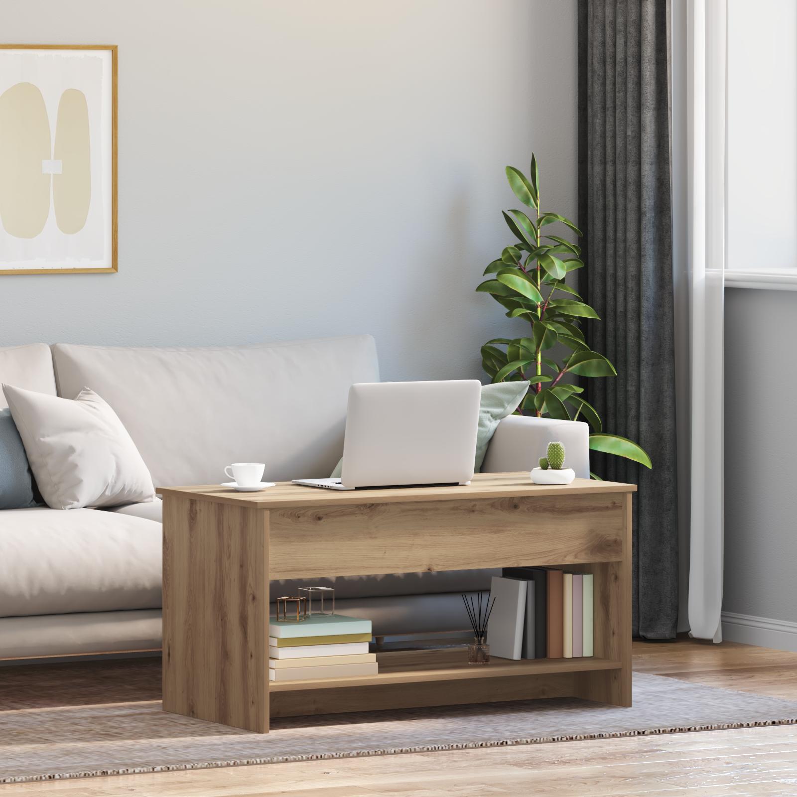 Sofabord artisan eg 80 x 50.5 x 41.5 cm Konstrueret træ
