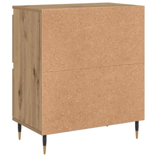 Sidebord i artisan egetræ - 60 x 35 x 70 cm