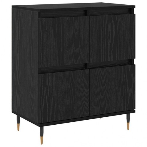 Opbevaringsskab i sort eg - 60 x 35 x 70 cm