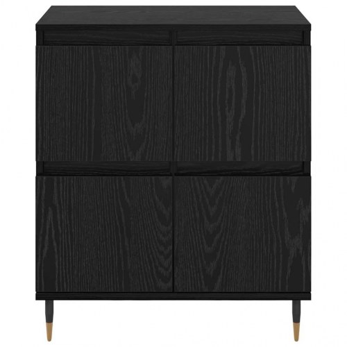 Opbevaringsskab i sort eg - 60 x 35 x 70 cm