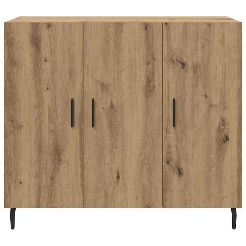 Skab i artisan egetræ med 3 låger - 90 x 34 x 80 cm