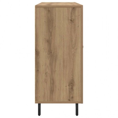 Skab i artisan egetræ med 3 låger - 90 x 34 x 80 cm