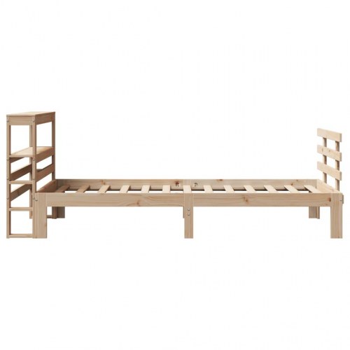 Sengeramme med sengegavl 90×190 cm - massivt fyrretræ