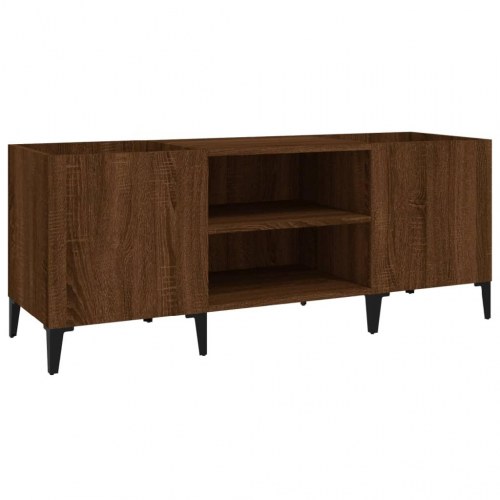 Vinylskab 121×38×48 cm i konstrueret træ - brun egetræsfarve
