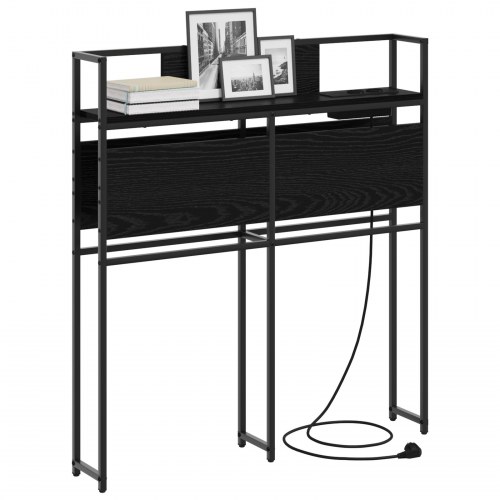 Opbevaringshovedgavl i sort eg - 100 x 15 x 98 cm