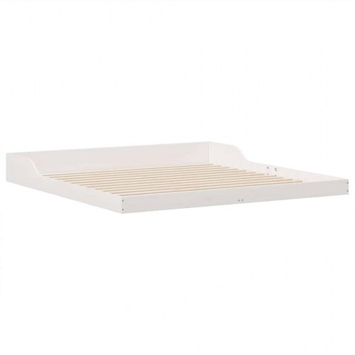 Sengestel Hvid 180 x 220 cm Massivt fyrretræ