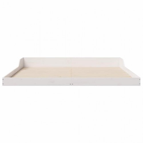 Sengestel Hvid 180 x 220 cm Massivt fyrretræ