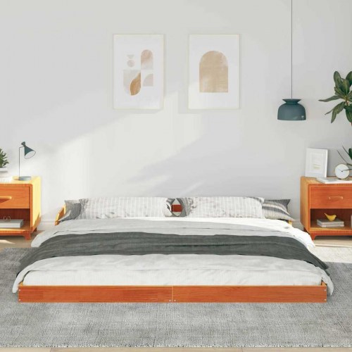 Sengestel Gyldenbrun 180 x 220 cm Massivt fyrretræ