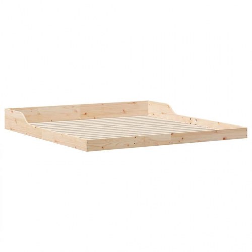 Sengestel Brun 200 x 220 cm Massivt fyrretræ