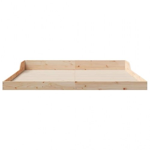 Sengestel Brun 200 x 220 cm Massivt fyrretræ