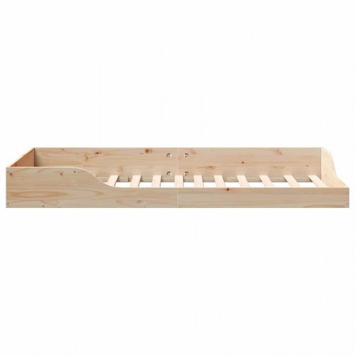 Gulv seng ramme Brun 100 x 200 cm Massiv fyrretræ
