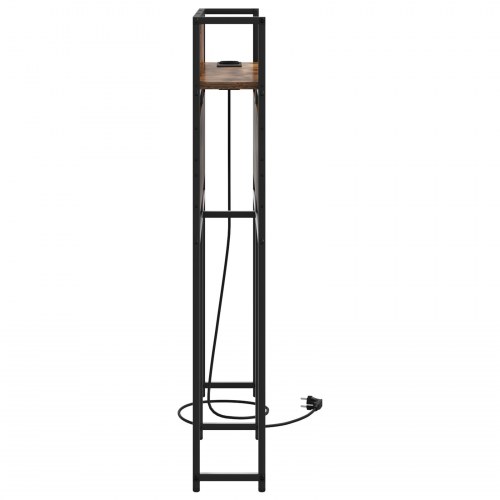 Sengegavl med opbevaring i røget eg - 100 x 15 x 98 cm
