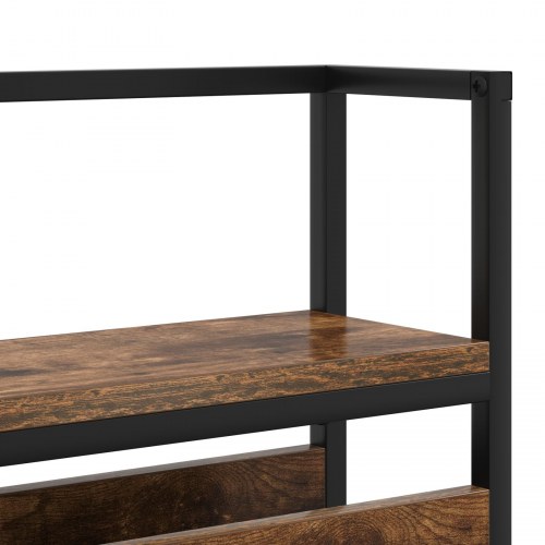 Sengegavl med opbevaring i røget eg - 100 x 15 x 98 cm