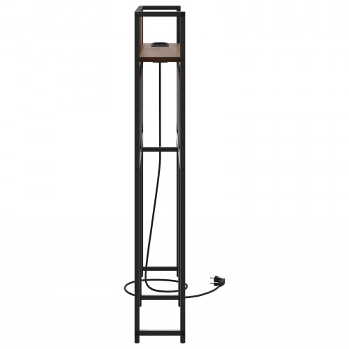 Opbevaringshovedgavl med opladningsstation - brun eg, 100 cm