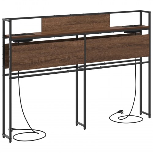 Opbevaringshovedgavl i brun eg - 120 x 15 x 98 cm