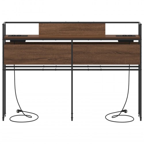 Opbevaringshovedgavl i brun eg - 120 x 15 x 98 cm