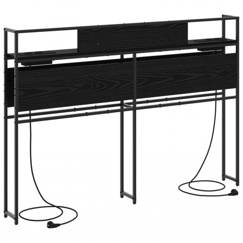 Opbevaringshovedgavl i sort eg - 140 x 15 x 98 cm