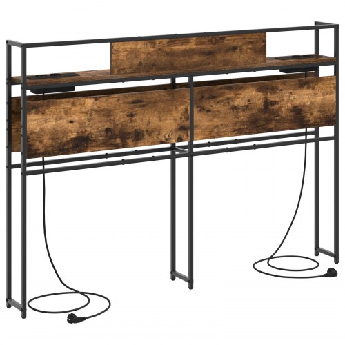 Opbevaringshovedgavl i røget eg - 140 x 15 x 98 cm