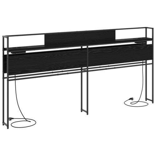 Opbevaringshovedgavl i sort eg - 200 x 15 x 98 cm