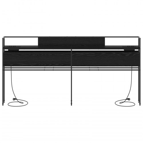 Opbevaringshovedgavl i sort eg - 200 x 15 x 98 cm