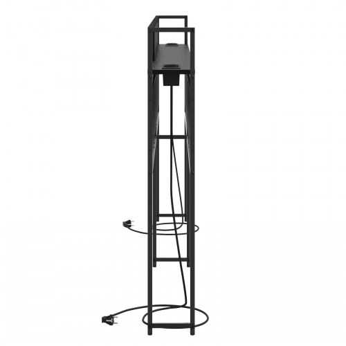 Opbevaringshovedgavl i sort eg - 200 x 15 x 98 cm