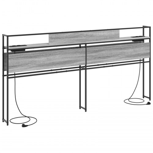 Opbevaringshovedgavl i grå sonoma-eg - 200 x 15 x 98 cm