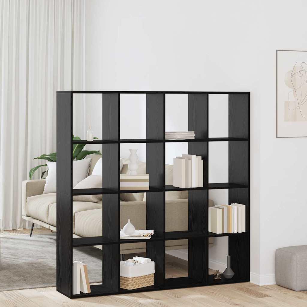 Bogskab Sort eg 137,5 x 29 x 137,5 cm Konstrueret træ