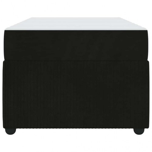 Sengestel med madras Sort 80 x 200 cm Stof