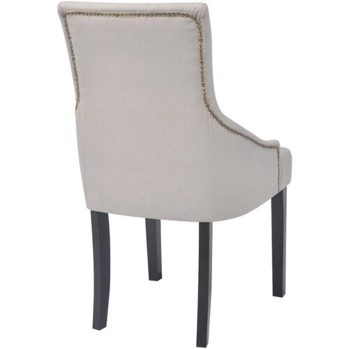 Spisebordsstole 4 stk. stof cremegrå