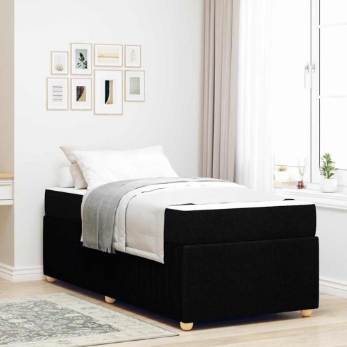 Sengestel med madras 90 x 190 cm - sort