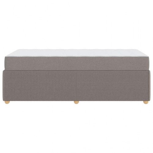 Sengestel med madras gråbrun 90 x 190 cm