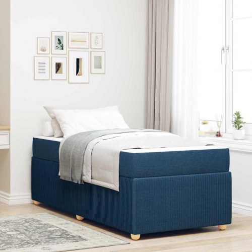 Sengestel med madras 90 x 190 cm - blå