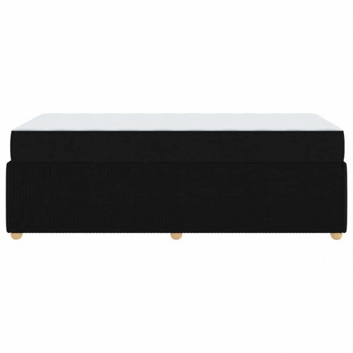 Seng med madras 90 x 200 cm - sort stof