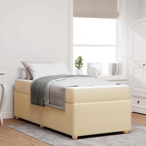 Seng med madras 90 x 200 cm - creme
