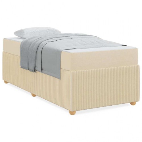 Seng med madras 90 x 200 cm - creme