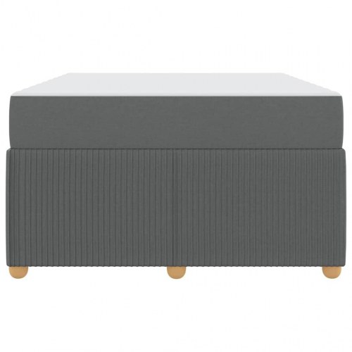 Sengestel med madras Mørkegrå 120 x 190 cm Stof