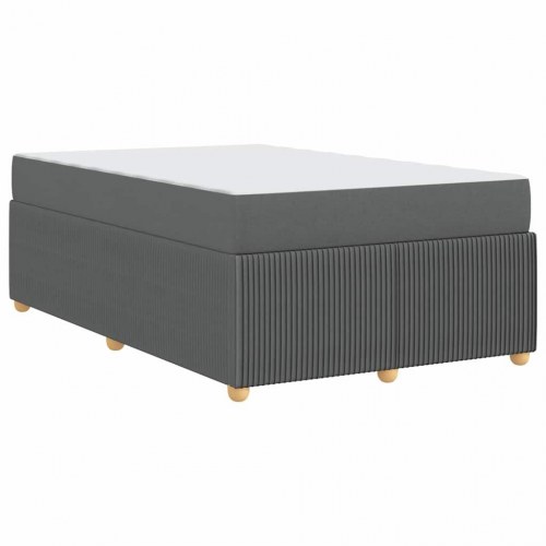 Sengestel med madras Mørkegrå 120 x 190 cm Stof
