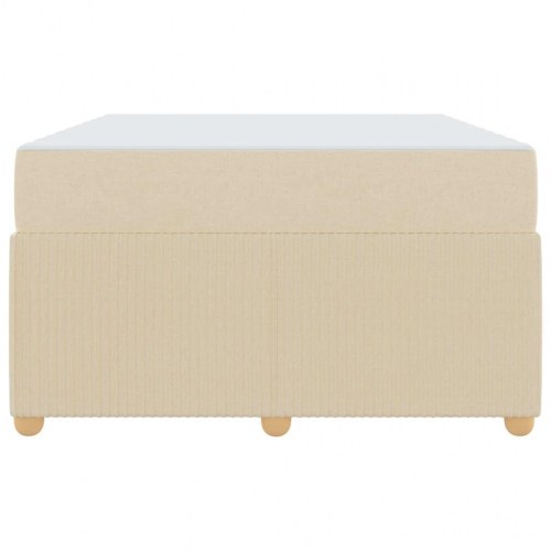 Sengestel i stof med madras - creme 120 x 190 cm