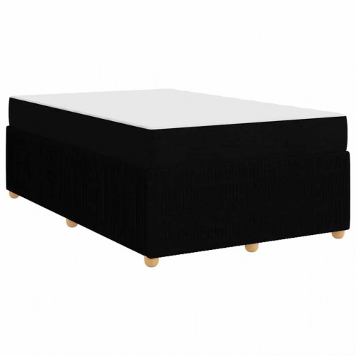 Sengestel med madras 120 x 200 cm - sort stof