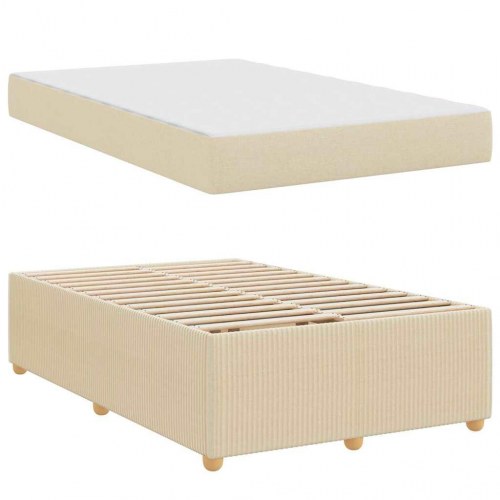 Sengestel med madras 120 x 200 cm - creme
