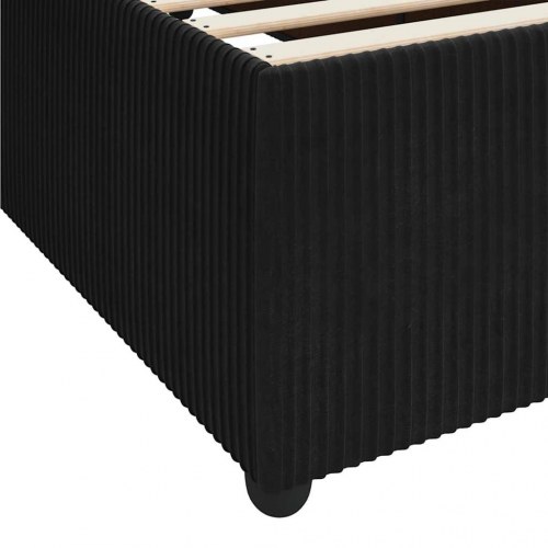 Sengestel med madras Sort 120 x 200 cm Stof