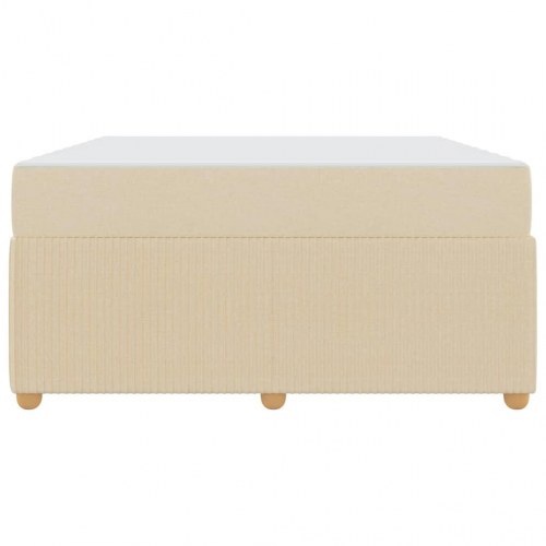 Seng med madras 140 x 200 cm - creme stof