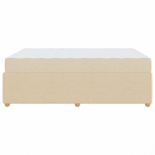Seng med madras 140 x 200 cm - creme stof
