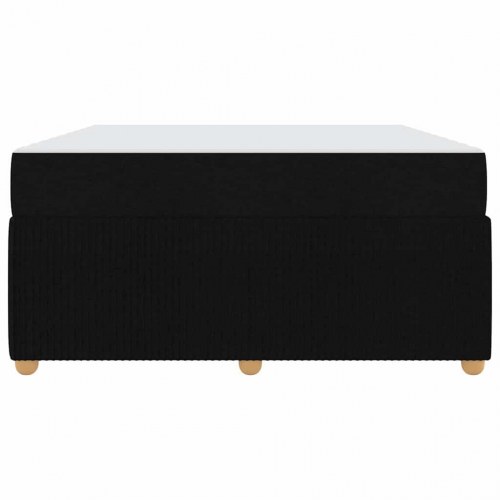 Sengestel med madras Sort 160 x 200 cm Stof