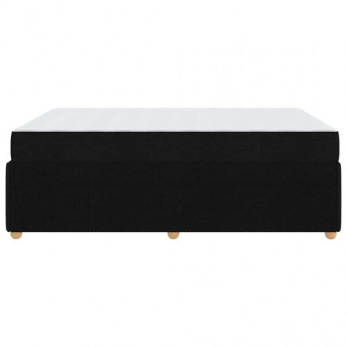 Sengestel med madras Sort 160 x 200 cm Stof