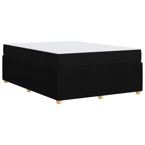 Sengestel med madras Sort 160 x 200 cm Stof