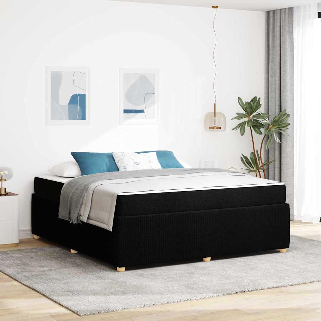 Sengeramme Med Madras Med Madras Sort 180 X 200 Cm Stof
